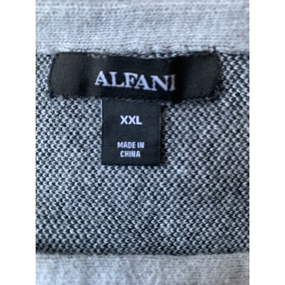 ALFANI Women’s Geometric Pattern Knit Crew Neck 1/2 Sleeve Sweater Gray XXL EUC - Picture 6 of 8